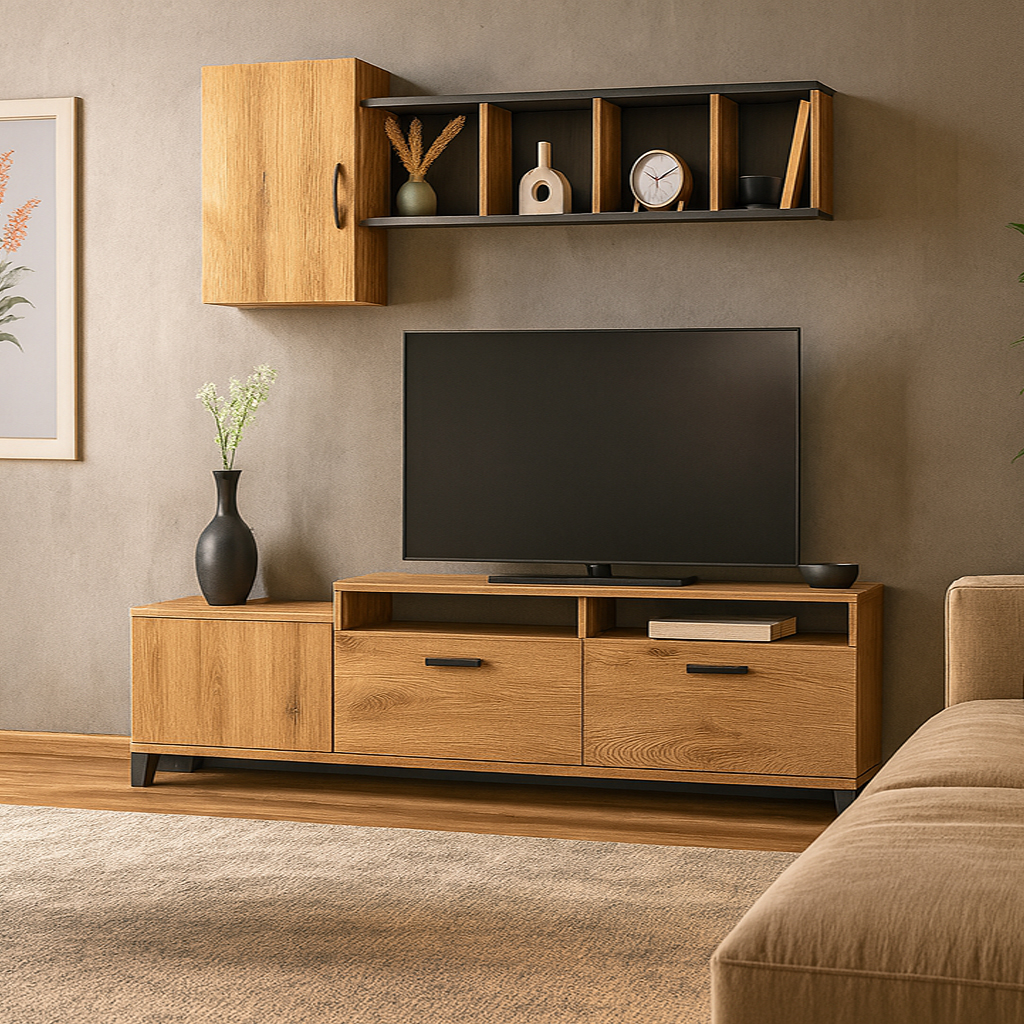 Epiplo Tv 43 Meli ΣΥΝΘΕΤΟ ΣΑΛΟΝΙΟΥ MATILDA ΣΕ ΑΠΟΧΡΩΣΗ ΜΕΛΙ ΜΕ ΑΝΘΡΑΚΙ ΛΕΠΤΟΜΕΡΕΙΕΣ - Image 1