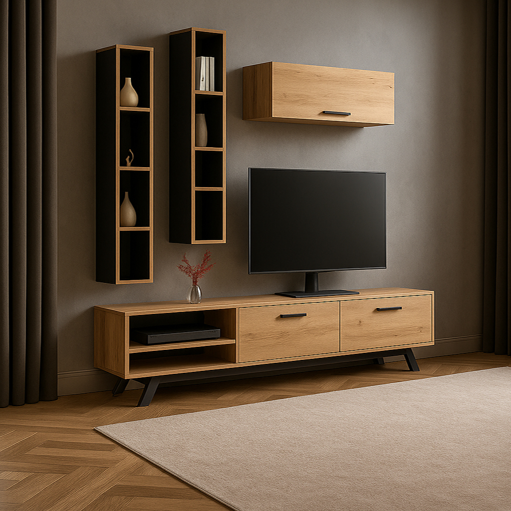 Epiplo Tv 46 Meli ΣΥΝΘΕΤΟ ΣΑΛΟΝΙΟΥ TOMMY ΣΕ ΑΠΟΧΡΩΣΗ ΜΕΛΙ ΜΕ ΑΝΘΡΑΚΙ ΛΕΠΤΟΜΕΡΕΙΕΣ - Image 1