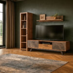 ΣΥΝΘΕΤΟ ΣΑΛΟΝΙΟΥ MAMBA ΣΕ ΑΠΟΧΡΩΣΗ ΜΑΡΜΑΡΟ ΓΚΡΙ ΜΕ ΚΑΡΥΔΙ