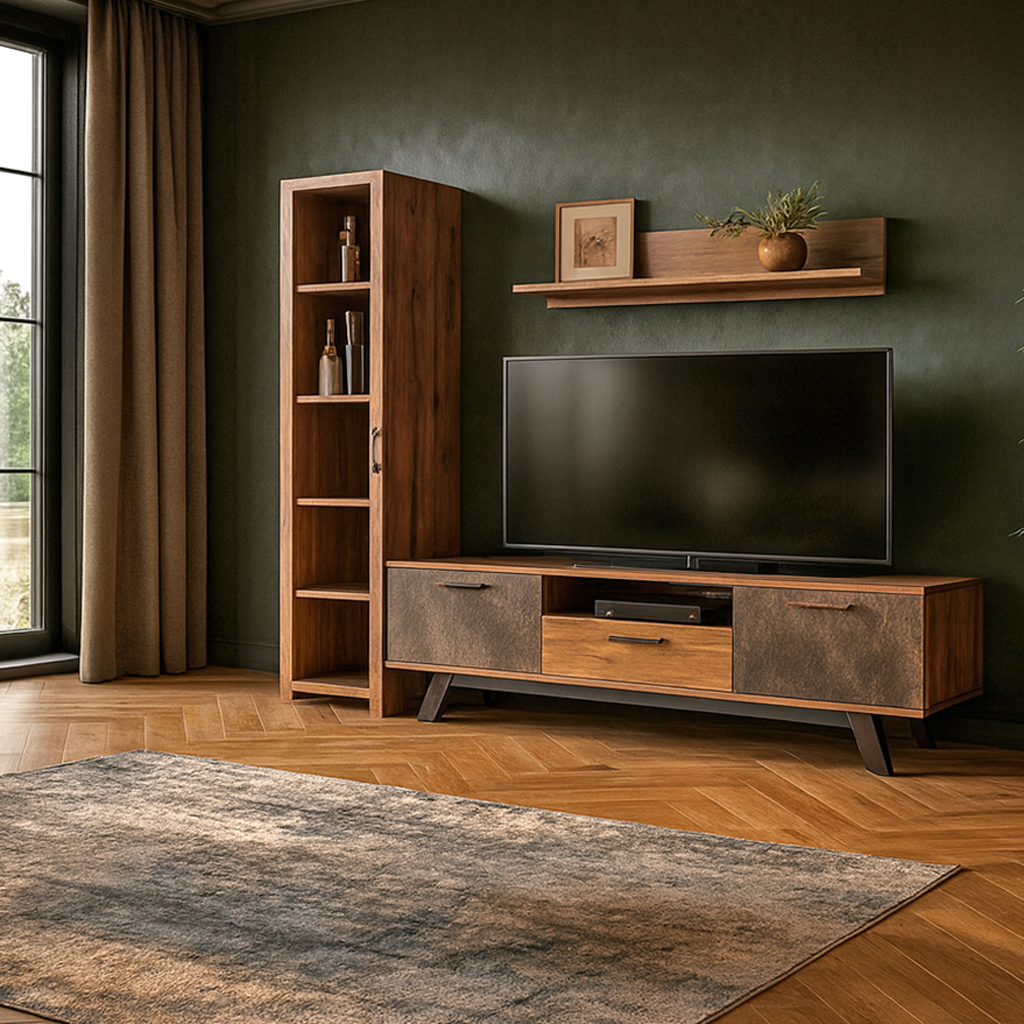 Epiplo Tv 61 Marble Gray Karydi ΣΥΝΘΕΤΟ ΣΑΛΟΝΙΟΥ MAMBA ΣΕ ΑΠΟΧΡΩΣΗ ΜΑΡΜΑΡΟ ΓΚΡΙ ΜΕ ΚΑΡΥΔΙ - Image 1