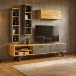 ΣΥΝΘΕΤΟ ΣΑΛΟΝΙΟΥ MADISON ΣΕ ΑΠΟΧΡΩΣΗ ΜΑΡΜΑΡΟ ΓΚΡΙ ΜΕ ΜΕΛΙ