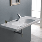 Νιπτήρας Επίπλου Πορσελάνης Cerastyle Frame 70x45cm Λευκό - Image 5