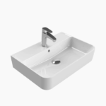 Νιπτήρας Πάγκου Πορσελάνης Cerastyle Hera BTW 60x42cm Λευκό