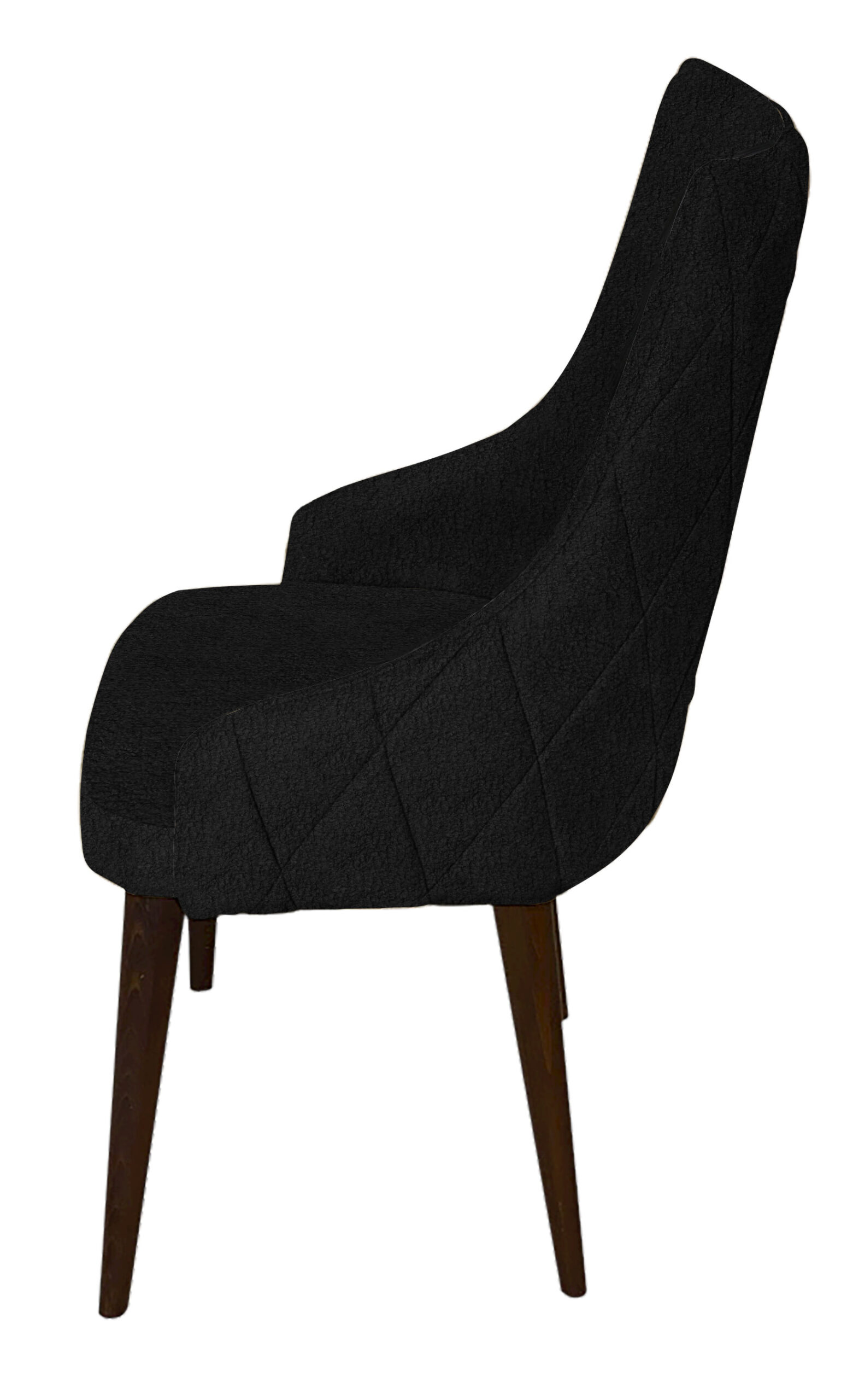 IGNIS-2-BRISTOL-2950-17 ΚΑΡΕΚΛΑ IGNIS ΞΥΛΙΝΗ ΜΕ ΜΠΡΑΤΣΑ ΚΑΙ ΥΦΑΣΜΑ ΣΕ ΜΑΥΡΟ ΧΡΩΜΑ - Image 1