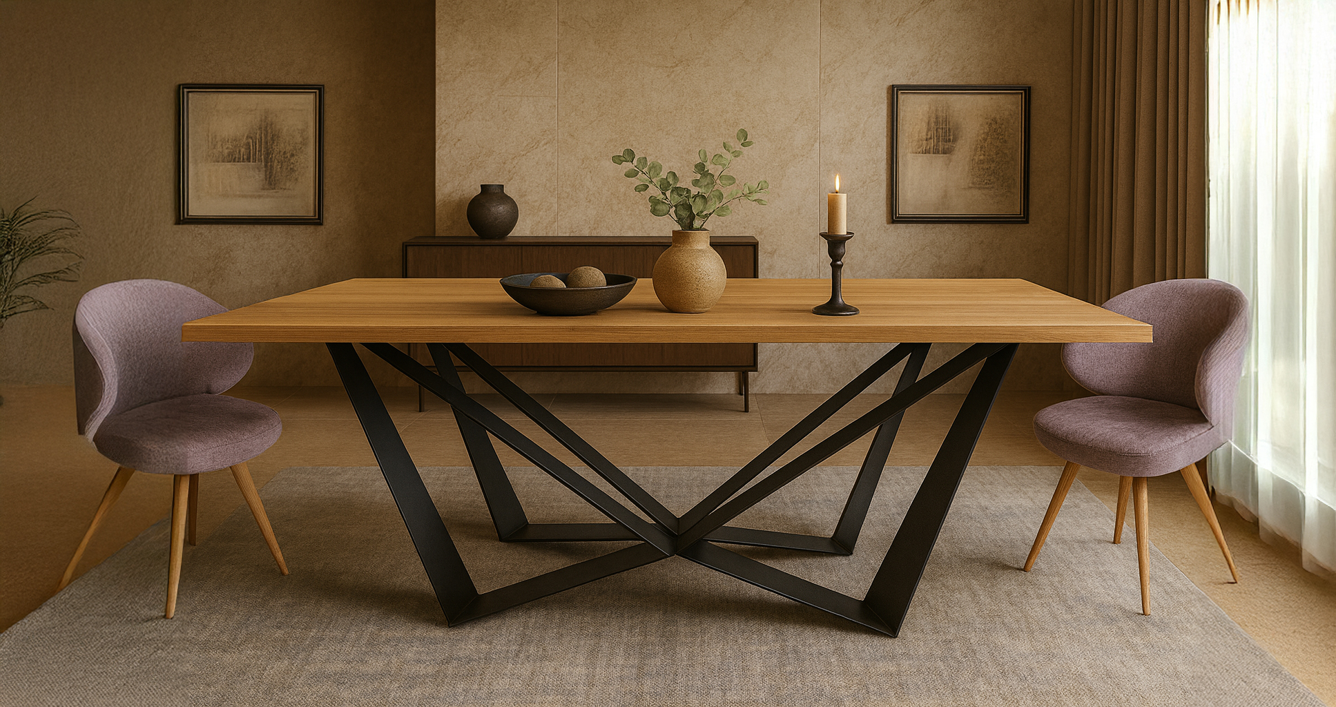 K529 Isabelle Zetta Σέτ Τραπεζαρίας Power Spitimade® Με 6τμχ Καρέκλες Isabel - Image 1