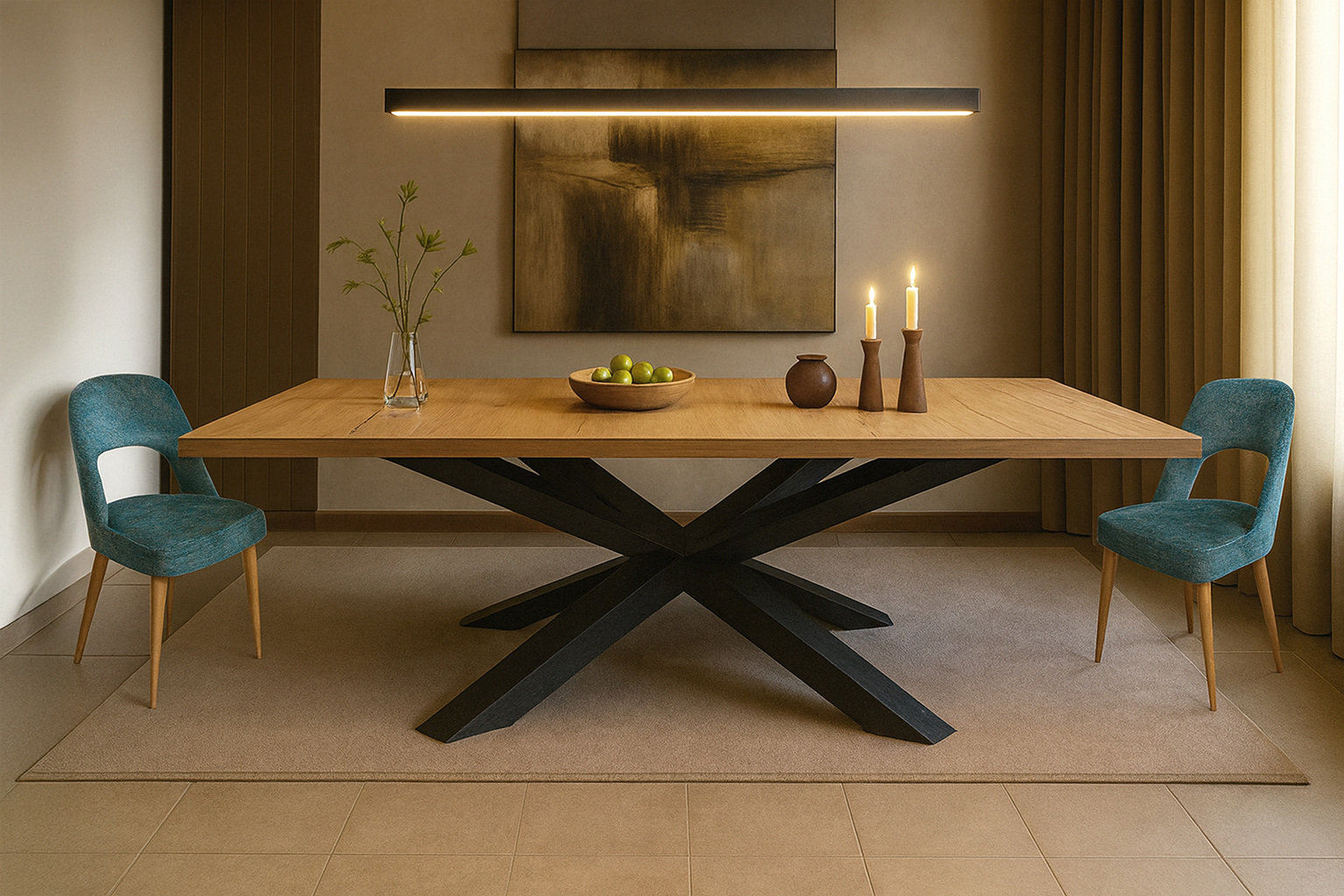 K529 Uma Milano Σέτ Τραπεζαρίας Spider Spitimade® Με 6τμχ Καρέκλες Uma - Image 1