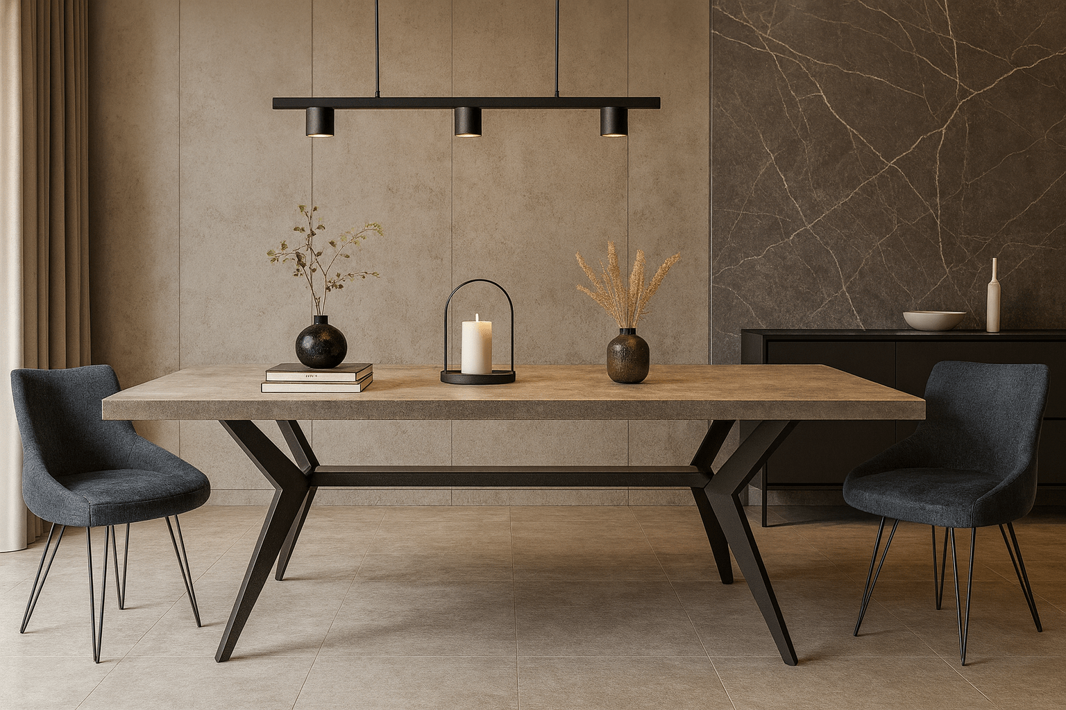 K538 Cross C Zetta Σέτ Τραπεζαρίας Lama Spitimade® Με 6τμχ Καρέκλες Cross - Image 1