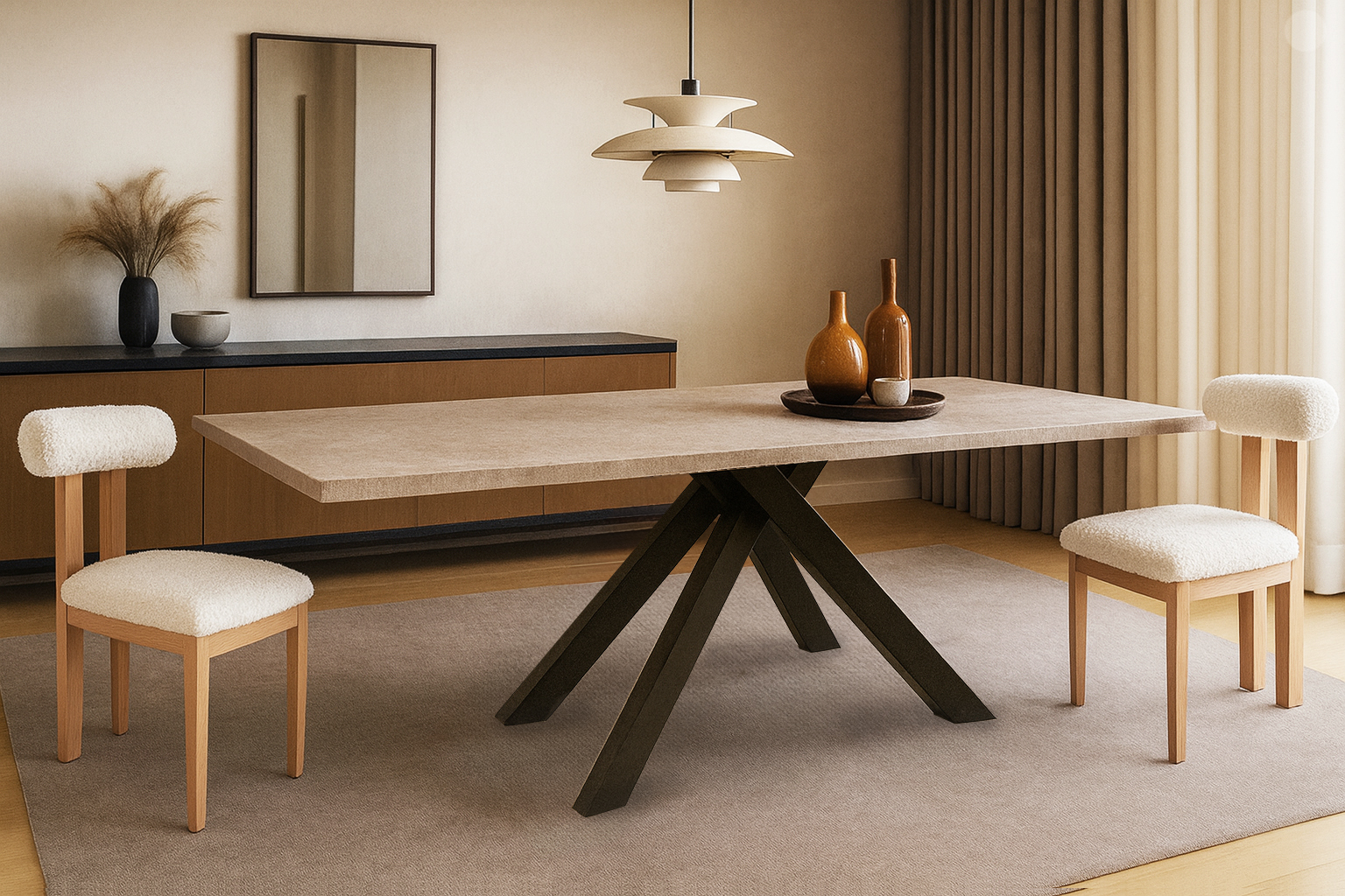 K538 New Nomad Σέτ Τραπεζαρίας Cobweb Spitimade® Με 6τμχ Καρέκλες Xenia - Image 1