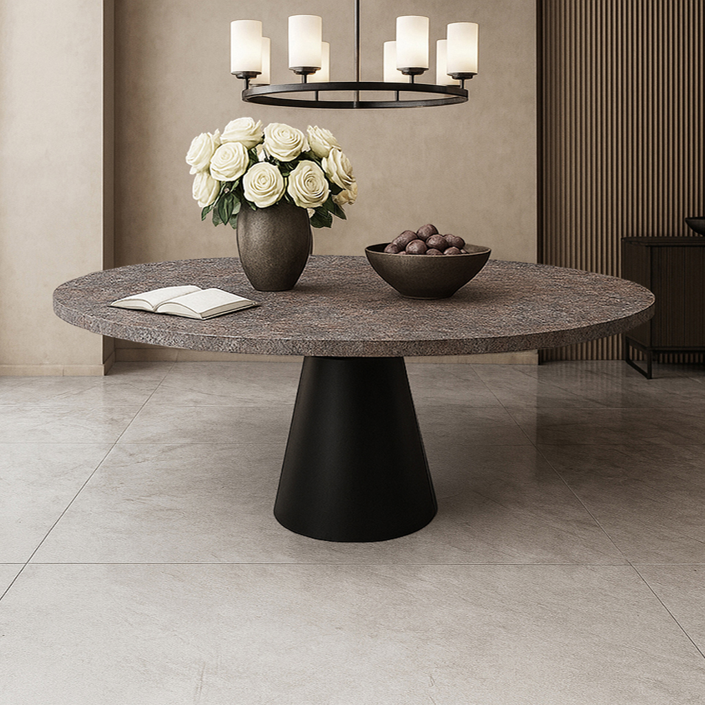 K540 2 ΤΡΑΠΕΖΑΡΙΑ CONE ΙΙ ΜΕ ΕΠΙΦΑΝΕΙΑ ΣΕ ΟΨΗ ΣΚΟΥΡΟ ΤΣΙΜΕΝΤΟ - Image 1