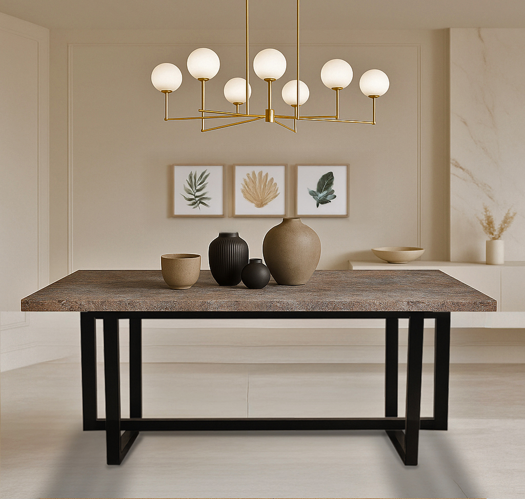 K540 ΤΡΑΠΕΖΑΡΙΑ FORTE ΜΕ ΕΠΙΦΑΝΕΙΑ ΣΕ ΤΣΙΜΕΝΤΟ ΣΚΟΥΡΟ - Image 1