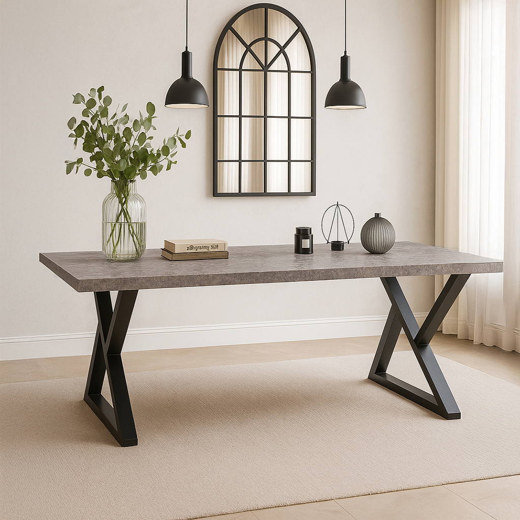 K540 ΤΡΑΠΕΖΑΡΙΑ INFERNO ΜΕ ΕΠΙΦΑΝΕΙΑ ΣΕ ΟΨΗ ΣΚΟΥΡΟ ΤΣΙΜΕΝΤΟ - Image 1