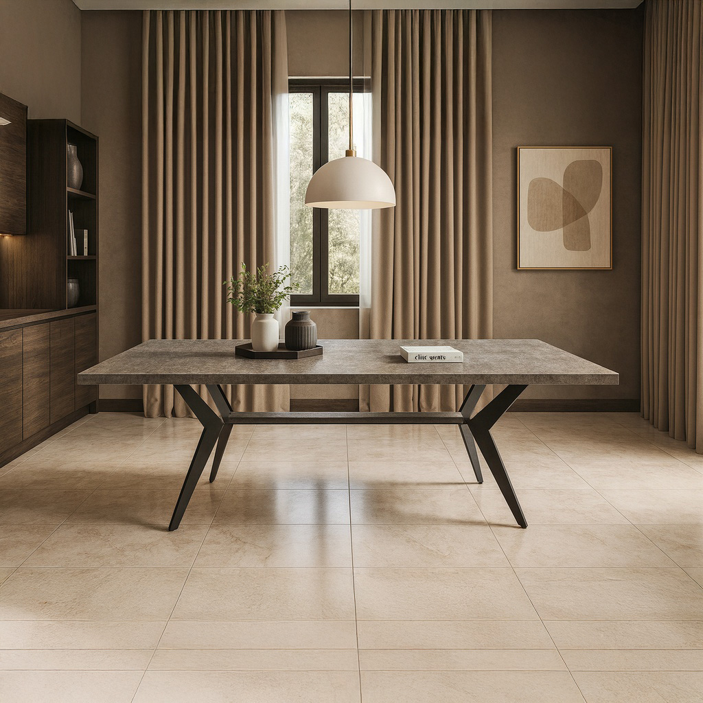 K540 ΤΡΑΠΕΖΑΡΙΑ LAMA ΜΕ ΕΠΙΦΑΝΕΙΑ ΣΕ ΟΨΗ ΣΚΟΥΡΟ ΤΣΙΜΕΝΤΟ - Image 1