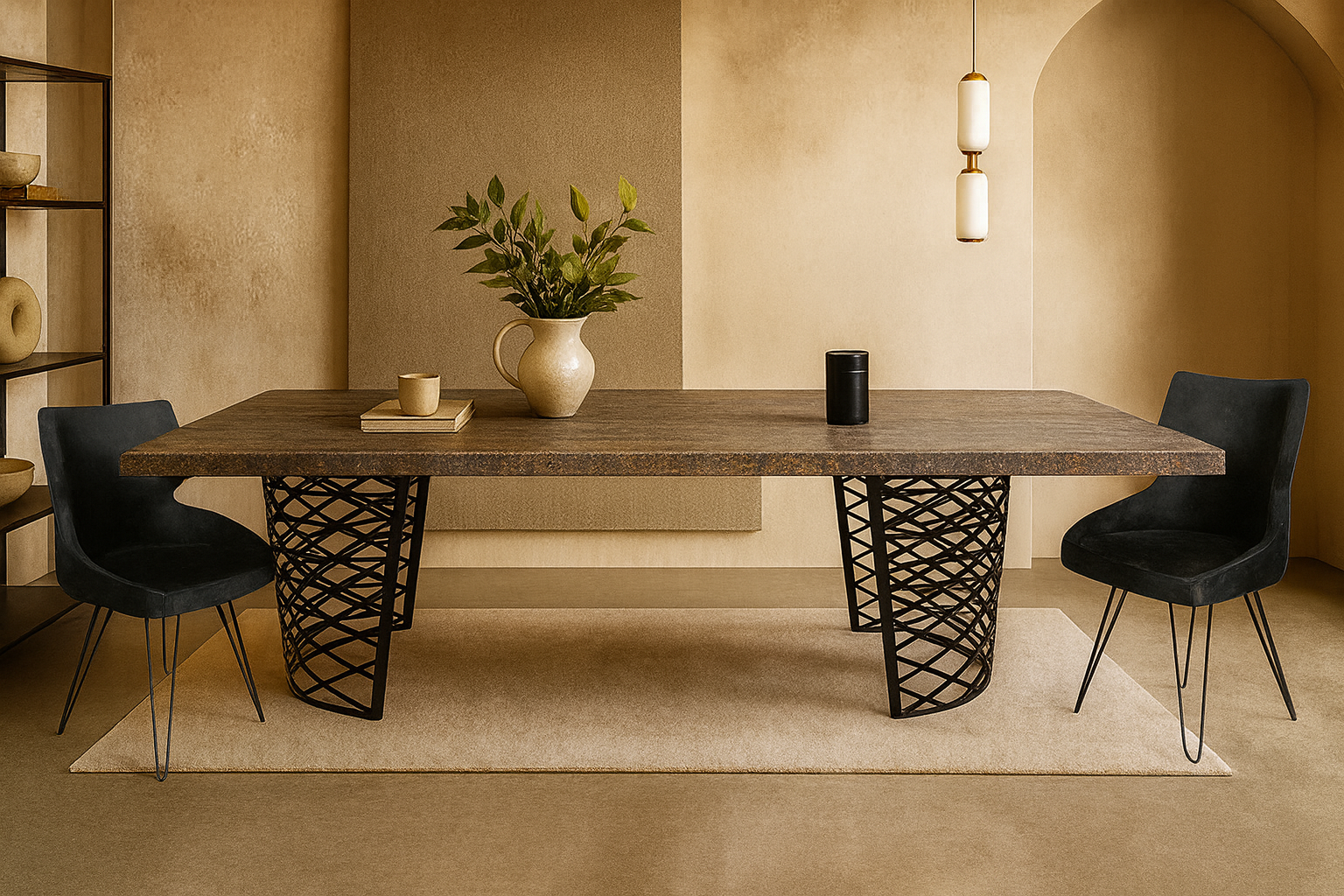 K540 Cross C Bristol Black Σέτ Τραπεζαρίας Cage Spitimade® Με 6τμχ Καρέκλες Cross - Image 1