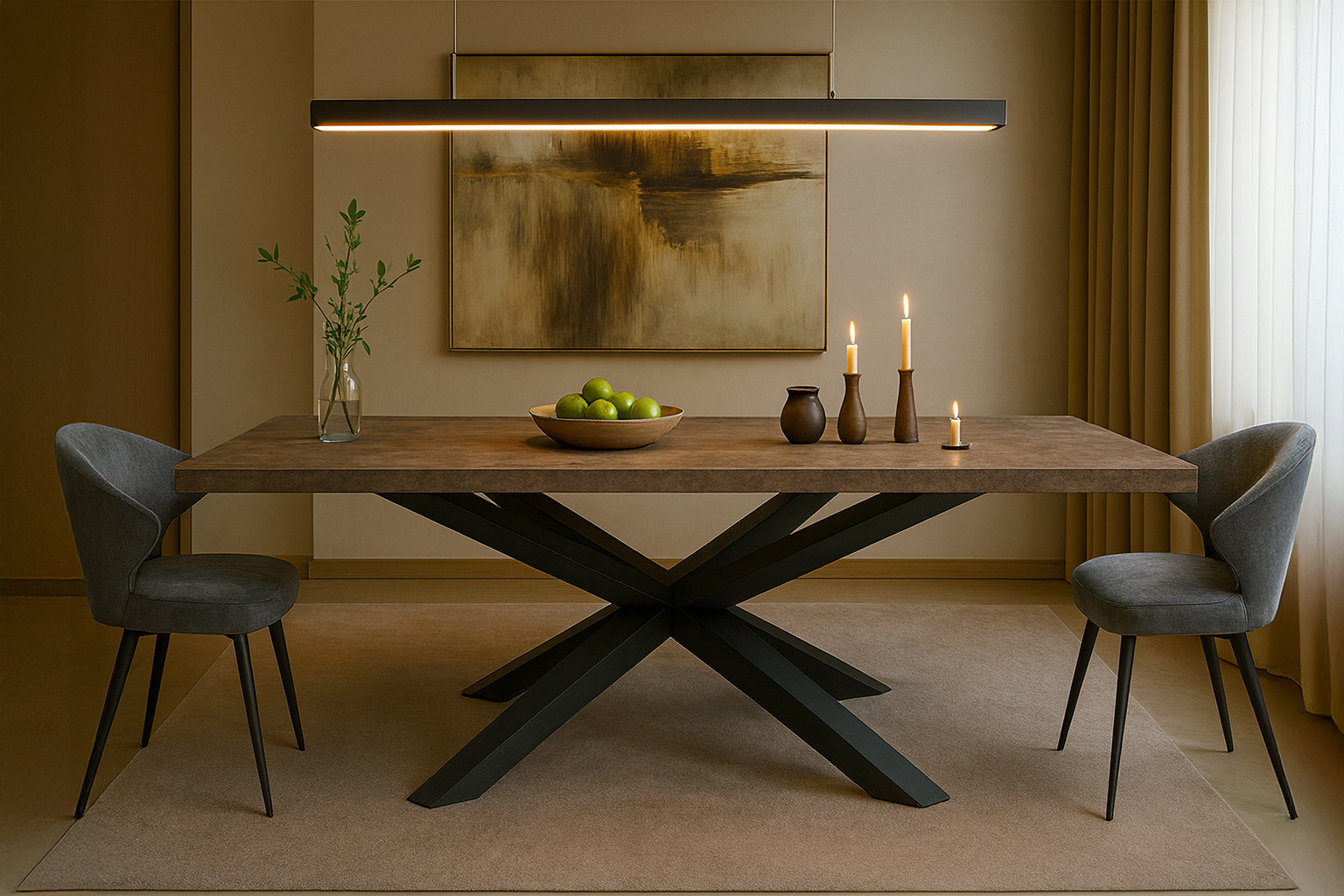 K540 Galaxy Zeta Σέτ Τραπεζαρίας Spider Spitimade® Με 6τμχ Καρέκλες Galaxy - Image 1