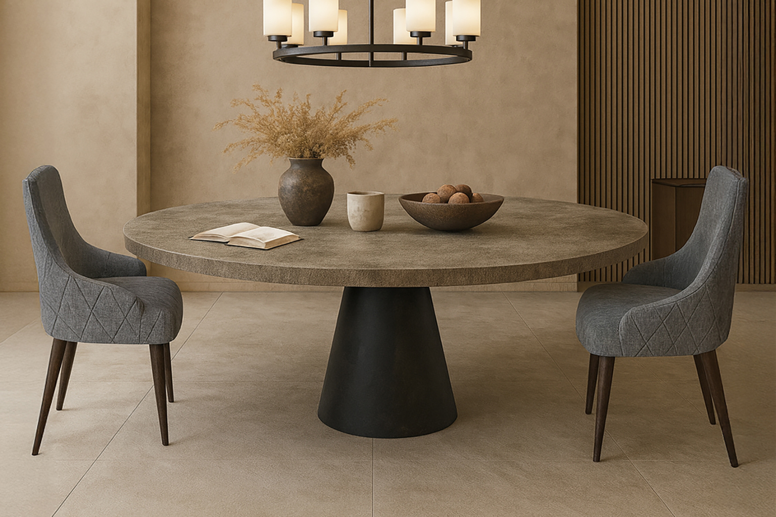 K540 Ignis Zetta Gray Σέτ Τραπεζαρίας Cone II Spitimade® Με 6τμχ Καρέκλες Ignis - Image 1