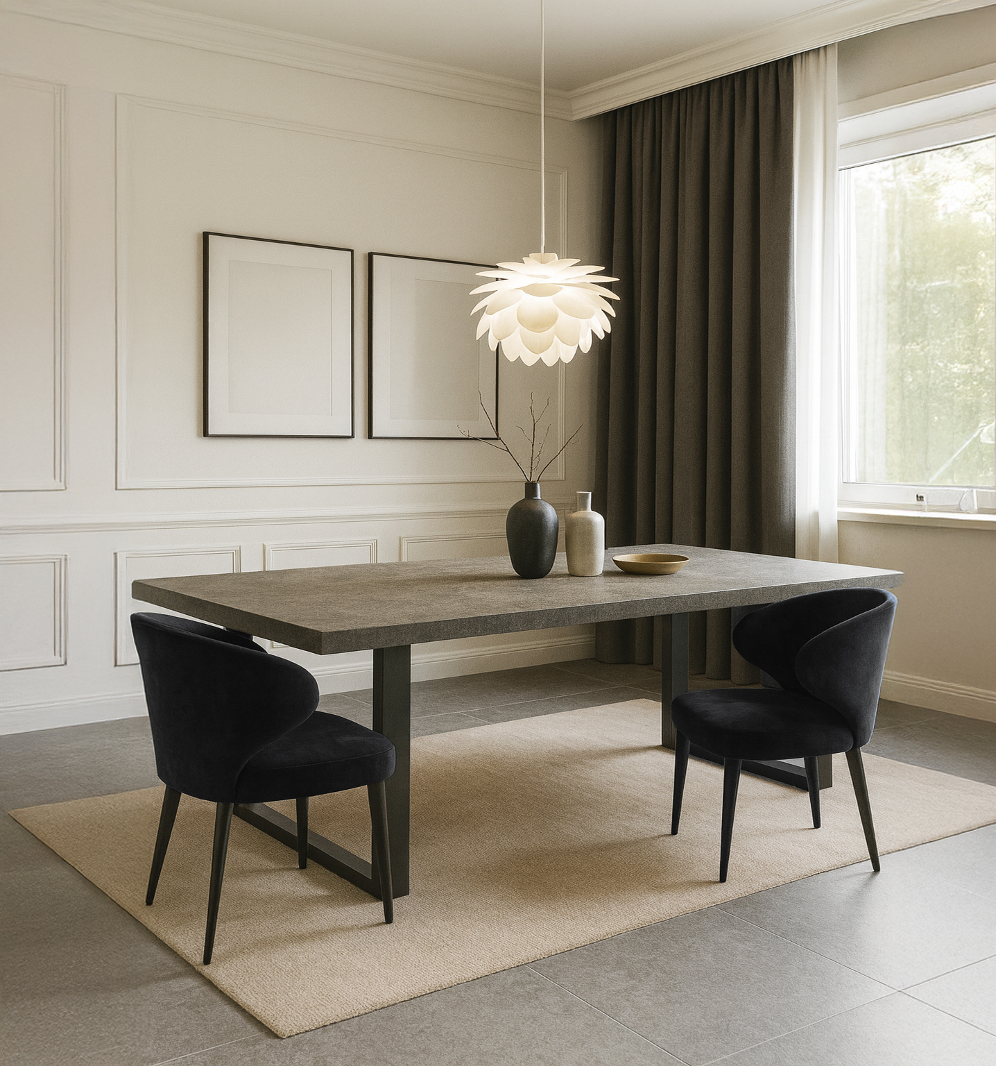 K540 Isabel Black Σέτ Τραπεζαρίας Road Spitimade® Με 6τμχ Καρέκλες Isabel - Image 1