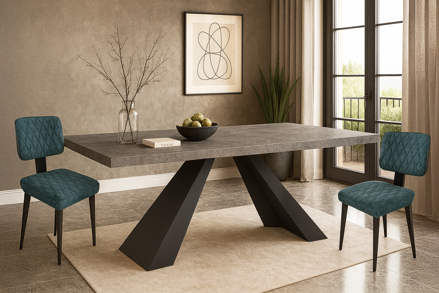 K540 Vesta Bristol Σέτ Τραπεζαρίας Vogue Spitimade® Με 6τμχ Καρέκλες Vesta - Image 1