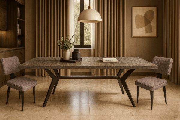 Σέτ Τραπεζαρίας Lama Spitimade® Με 6τμχ Καρέκλες Vesta