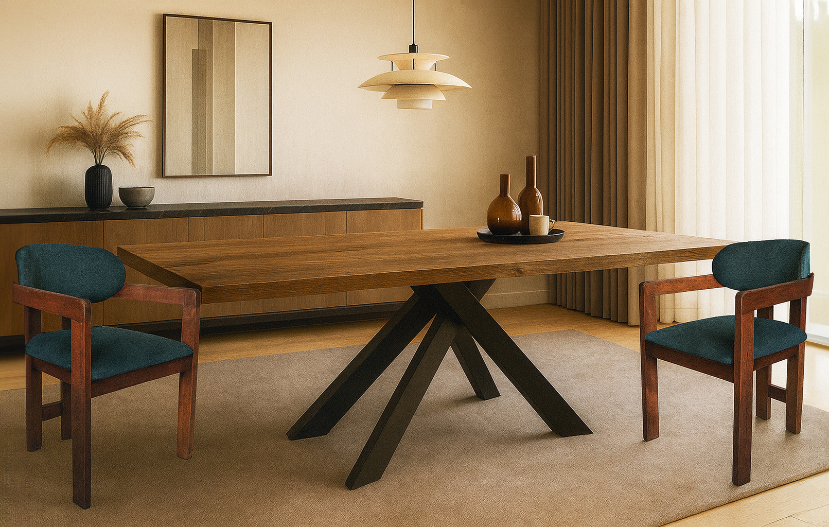 K545 Nomad Bristol Σέτ Τραπεζαρίας Cobweb Spitimade® Με 6τμχ Καρέκλες Nomad - Image 1