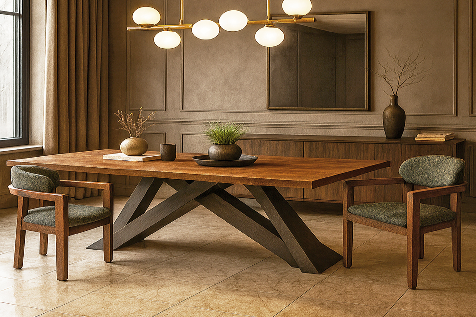 K545 Nomad Roma Σέτ Τραπεζαρίας Tomer Spitimade® Με 6τμχ Καρέκλες Nomad - Image 1