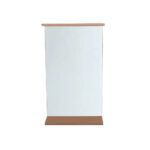 Ορθογώνιος Καθρέφτης Μπάνιου Με Ξύλινη Κορνίζα Σε Ρόζ Απόχρωση