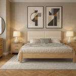 ΚΡΕΒΑΤΙ ΟΡΦΕΑΣ ΣΕ ΑΠΟΧΡΩΣΗ ΛΑΤΤΕ ΚΑΙ ΕΠΕΝΔΥΣΗ ΜΕ ΤΕΧΝΟΔΕΡΜΑ ΜΠΕΖ 160Χ200