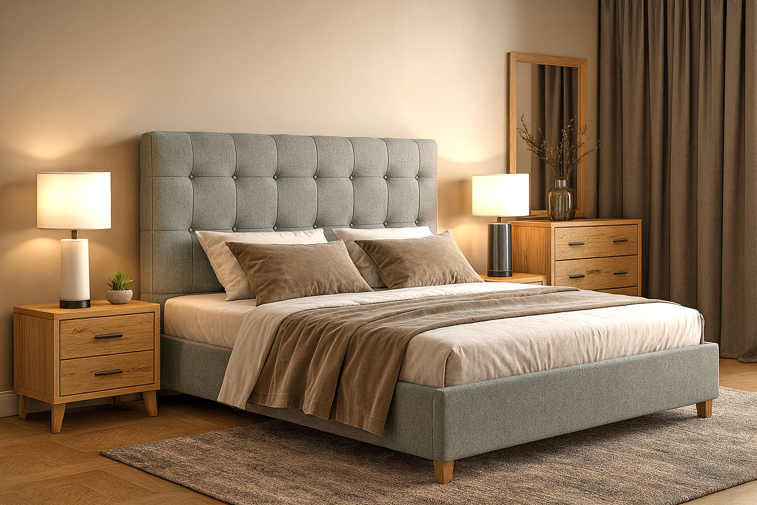 Krevati 64 enjoy 21 Meli ΑΦΡΟΔΙΤΗ ΚΡΕΒΑΤΙ ΑΦΡΟΔΙΤΗ ΜΕ ΥΦΑΣΜΑ ΣΕ ΓΚΡΙ ΑΠΟΧΡΩΣΗ 160Χ200 - Image 1