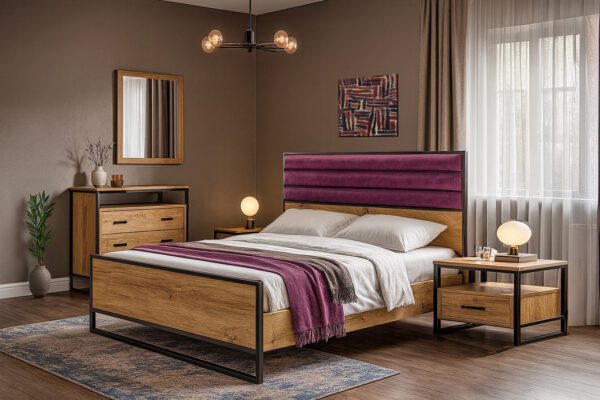 ΚΡΕΒΑΤΙ ΑΘΗΝΑ ΣΕ ΑΠΟΧΡΩΣΗ ΜΕΛΙ ΜΕ ΥΦΑΣΜΑ 160Χ200