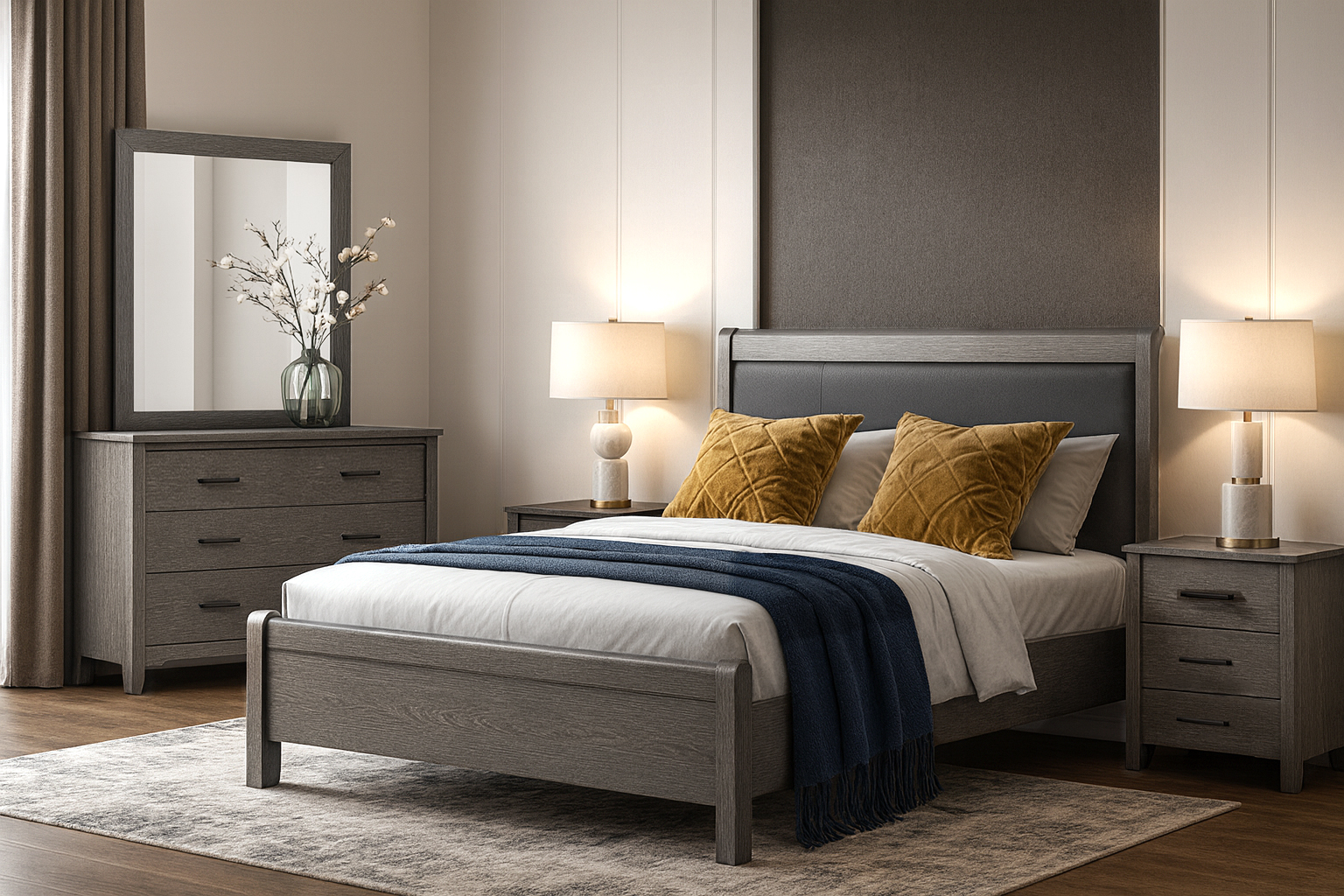 Krevati ΚΡΟΝΟΣ +ΥΦΑΣΜΑ 26A ΚΡΕΒΑΤΙ ΚΡΟΝΟΣ ΣΕ ΑΠΟΧΡΩΣΗ ΣΚΟΥΡΟ ΔΡΥΣ ΜΕ ΥΦΑΣΜΑ 160Χ200 - Image 1