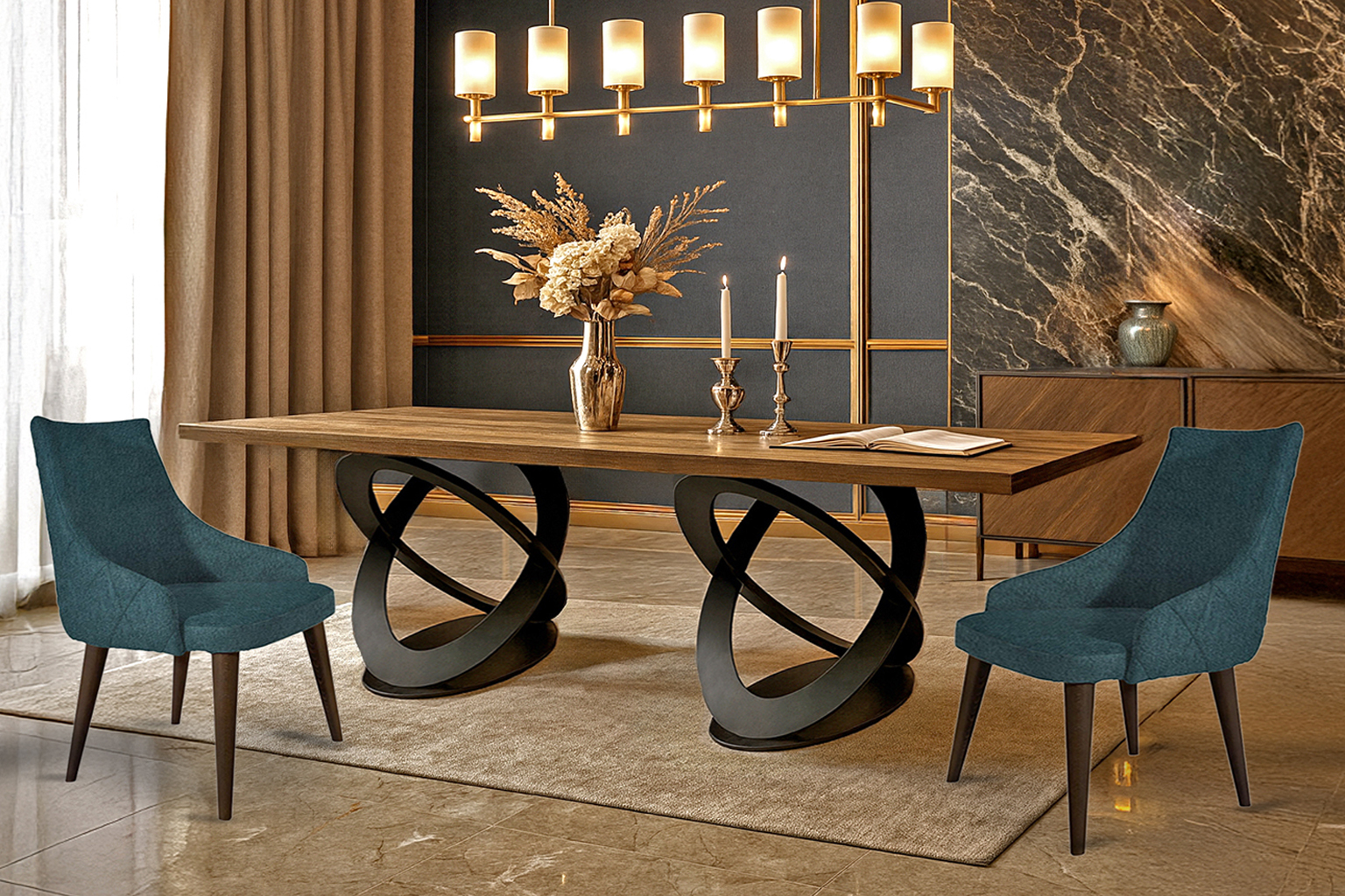 Kykloi 7763 Ignis Bristol Σέτ Τραπεζαρίας Fenia Spitimade® Με 6τμχ Καρέκλες Ignis - Image 1