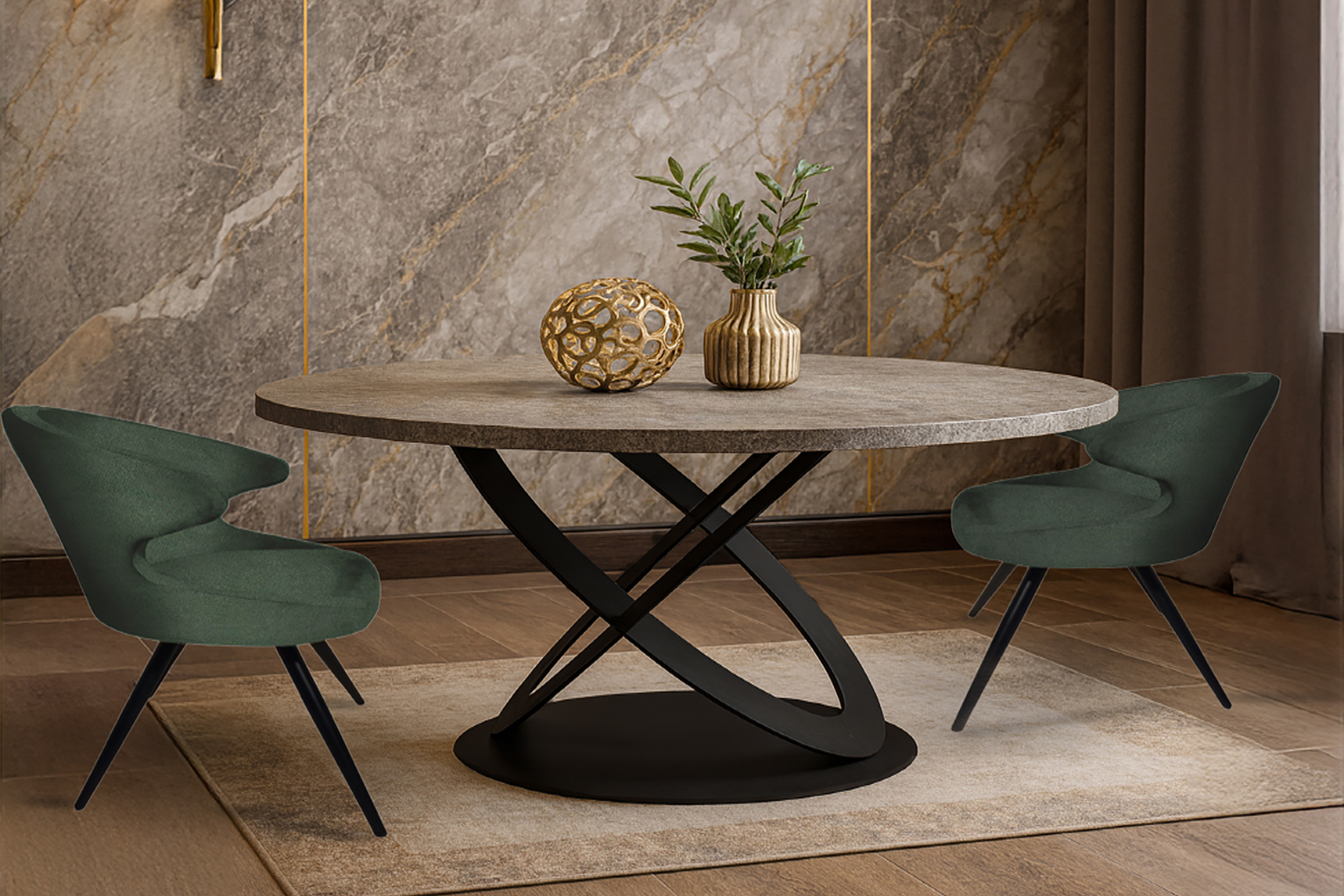 Kykloi K540 Galaxy Romma Σέτ Τραπεζαρίας Found Spitimade® Με 6τμχ Καρέκλες Galaxy - Image 1