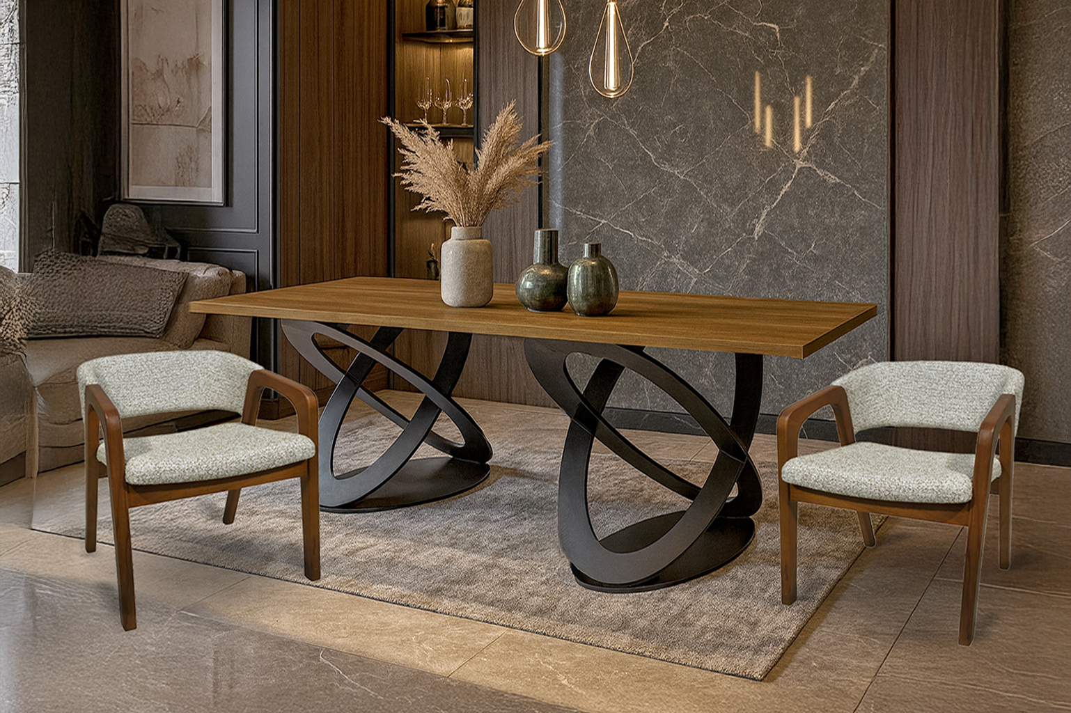 Kykloi K545 dd Σέτ Τραπεζαρίας Fenia Spitimade® Με 6τμχ Καρέκλες Corsica - Image 1