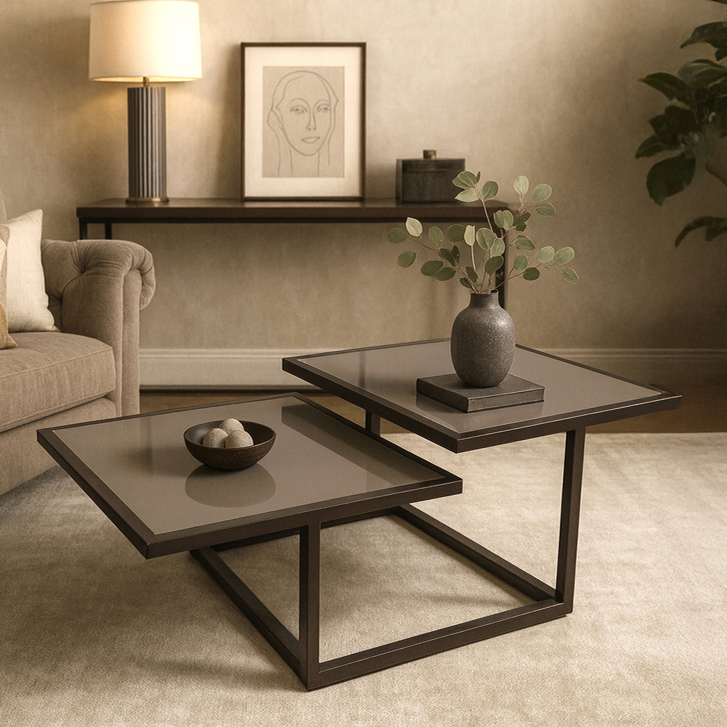 Level 5 me kafe sidero ΤΡΑΠΕΖΙ ΣΑΛΟΝΙΟΥ LEVEL-MAR-05 - Image 1