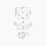 Νιπτήρας Επίπλου Πορσελάνης Cerastyle Lila 80x46,5cm Λευκό - Image 3