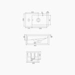 Νιπτήρας Επίπλου Πορσελάνης Cerastyle Mini 42x24cm Λευκό - Image 3