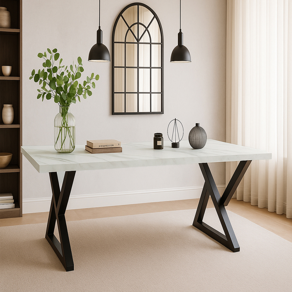 PROGETTO ΤΡΑΠΕΖΑΡΙΑ INFERNO ΜΕ ΕΠΙΦΑΝΕΙΑ ΣΕ ΟΨΗ ΛΕΥΚΟ ΜΑΡΜΑΡΟ - Image 1