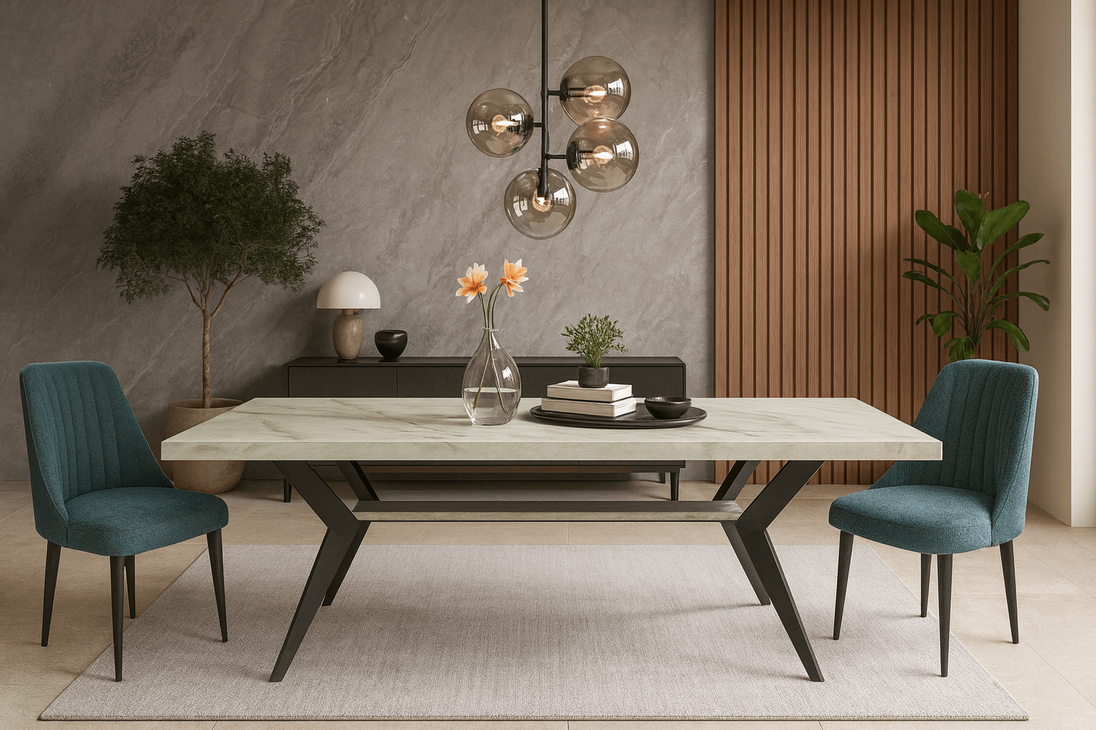 Progetto Argo Milano Σέτ Τραπεζαρίας Lama Spitimade® Με 6τμχ Καρέκλες Argo - Image 1