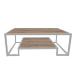 ΤΡΑΠΕΖΙ ΣΑΛΟΝΙΟΥ ROMEO ΜΕ ΕΠΙΦΑΝΕΙΑ ΣΕ ΑΝΟΙΧΤΟ ΞΥΛΟ ΚΑΙ ΜΕΤΑΛΛΙΚΟ ΣΚΕΛΕΤΟ - Image 2