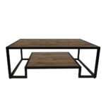 ΤΡΑΠΕΖΙ ΣΑΛΟΝΙΟΥ ROMEO ΜΕ ΣΚΟΥΡΗ ΚΑΦΕ ΕΠΙΦΑΝΕΙΑ ΚΑΙ ΜΕΤΑΛΛΙΚΟ ΣΚΕΛΕΤΟ - Image 2