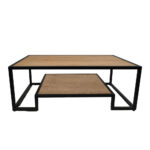 ΤΡΑΠΕΖΙ ΣΑΛΟΝΙΟΥ ROMEO ΜΕ ΕΠΙΦΑΝΕΙΑ ΣΕ ΦΥΣΙΚΗ ΑΠΟΧΡΩΣΗ ΚΑΙ ΜΕΤΑΛΛΙΚΟ ΣΚΕΛΕΤΟ - Image 2