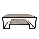 ΤΡΑΠΕΖΙ ΣΑΛΟΝΙΟΥ ROMEO ΣΕ ΑΠΟΧΡΩΣΗ ΑΝΟΙΧΤΟ ΤΣΙΜΕΝΤΟ ΚΑΙ ΜΕΤΑΛΛΙΚΟ ΣΚΕΛΕΤΟ - Image 2