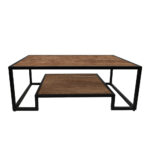 ΤΡΑΠΕΖΙ ΣΑΛΟΝΙΟΥ ROMEO ΜΕ ΚΑΡΥΔΙ ΕΠΙΦΑΝΕΙΑ ΚΑΙ ΜΕΤΑΛΛΙΚΟ ΣΚΕΛΕΤΟ - Image 2