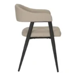 ΠΟΛΥΘΡΟΝΑ SEZAN ΜΕ ΓΚΡΙ-ΜΠΕΖ ΤΕΧΝΟΔΕΡΜΑ ΚΑΙ ΜΕΤΑΛΛΙΚΟ ΠΟΔΙ - Image 5