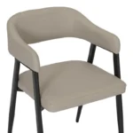 ΠΟΛΥΘΡΟΝΑ SEZAN ΜΕ ΓΚΡΙ-ΜΠΕΖ ΤΕΧΝΟΔΕΡΜΑ ΚΑΙ ΜΕΤΑΛΛΙΚΟ ΠΟΔΙ - Image 7