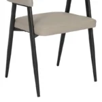 ΠΟΛΥΘΡΟΝΑ SEZAN ΜΕ ΓΚΡΙ-ΜΠΕΖ ΤΕΧΝΟΔΕΡΜΑ ΚΑΙ ΜΕΤΑΛΛΙΚΟ ΠΟΔΙ - Image 8