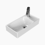 Νιπτήρας Επίπλου Πορσελάνης Cerastyle Sharp 50x25cm Δεξί/Αριστερό Λευκό