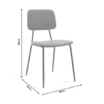 ΚΑΡΕΚΛΑ TANIA ΜΕ ΥΦΑΣΜΑ ΣΕ ΑΝΘΡΑΚΙ ΧΡΩΜΑ ΚΑΙ ΜΕΤΑΛΛΙΚΟ ΠΟΔΙ - Image 8