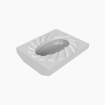 Λεκάνη Δαπέδου Πορσελάνης Cerastyle Τουρκικού Τύπου 50x60cm 004400 Λευκή - Image 3