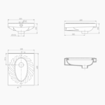 Λεκάνη Δαπέδου Πορσελάνης Cerastyle Τουρκικού Τύπου 50x60cm 004400 Λευκή - Image 2