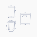 Ημικολώνα Νιπτήρας Πορσελάνης Cerastyle Duru 016900 Λευκή (Duru 45x35) - Image 2